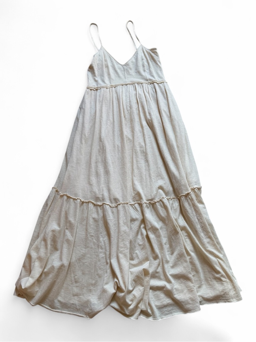 American Eagle Outfitters Cream Spaghetti-Strap Maxi Dress